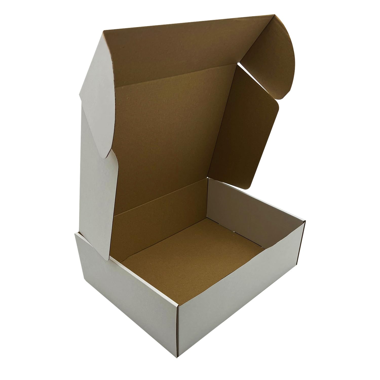 White Parcel Cardboard Box | Pack of 25 Small Diecut Postal Boxes | 300mm x 240mm x 100mm (11.8" x 9.4" x 3.9") | Small Parcel Cardboard Boxes for posting shipping gift mailer (Pack of 25)