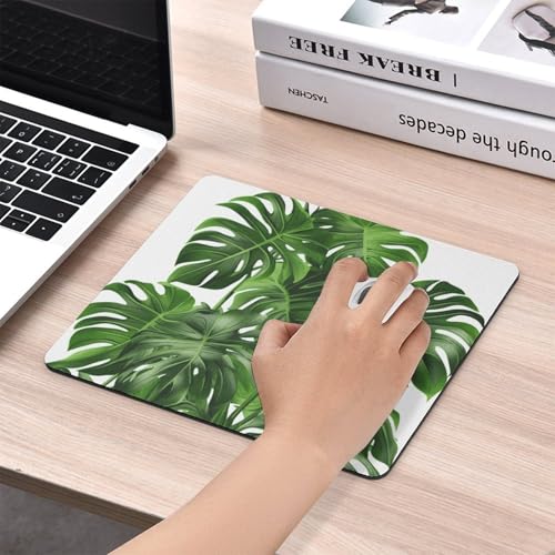 Tapis de souris Monstera Deliciosa fini les glissements avec sa base en caoutchouc