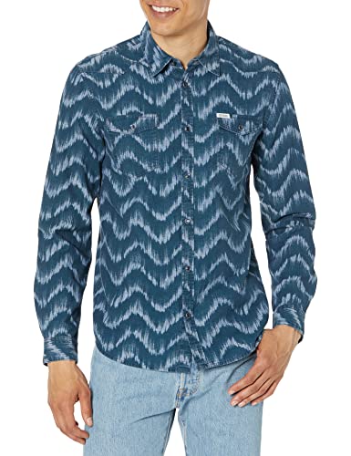 GUESS Men's Long Sleeve Truckee Shirt, The Rif