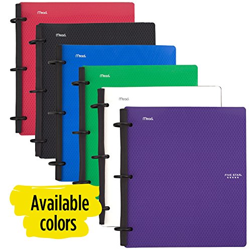 Five Star Flex Hybrid Notebinder, 1-1/2 Inch Binder With Tabs, Notebook And 3 Ring Binder All-In-One, Black (72403) #TOP6