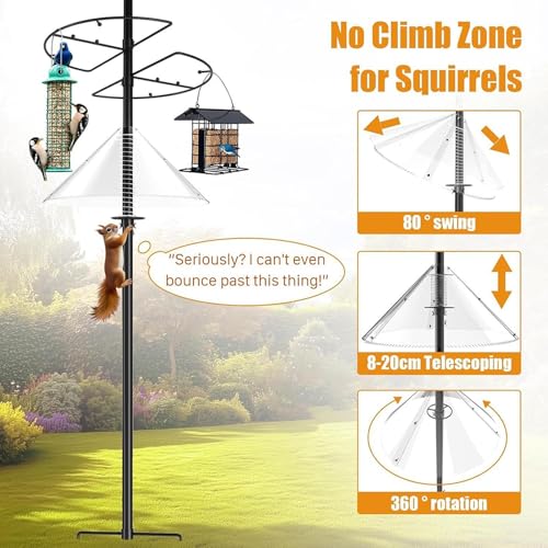 Stop aux écureuils avec ce baffle pour écureuil résistant aux intempéries pour jardin - 3