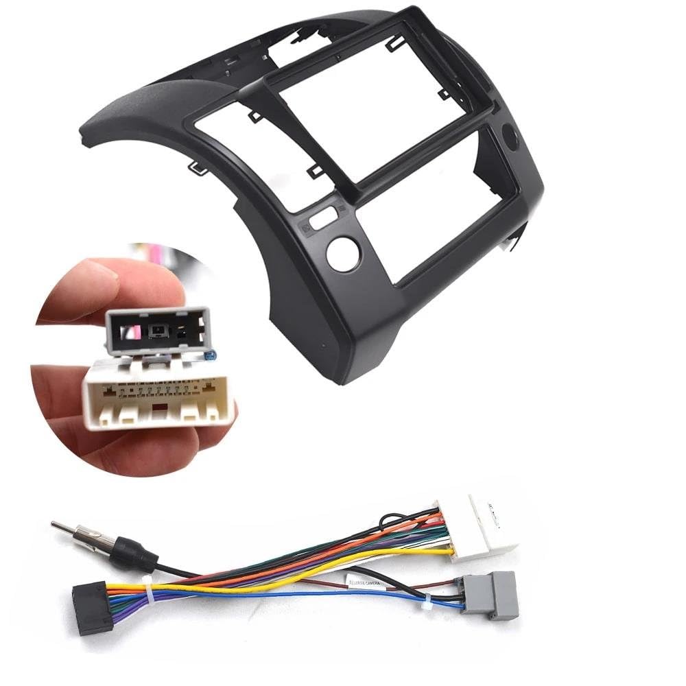 Cadre de façade d'autoradio Adaptateur De Cadre De Voiture Fascia Pour Nissan Pour Navara 2006-2012 Pour Navara D40 Android Radio Dask Kit Fascias Cadre Façade | Frame cord