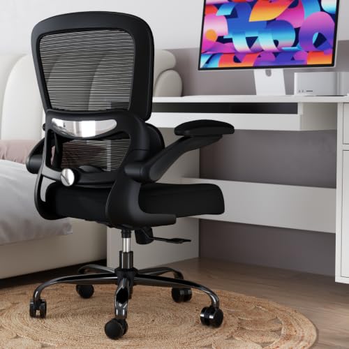 Image of TRALT Office Chair - Ergonomic Desk Chair with Adjustable Lumbar Support, Mesh Computer Chair, Executive Chairs for Home Office Comfortable Lumbar Support Black Pack of 3