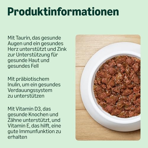 by Amazon Katzenfutter, nass, getreidefreies, für ausgewachsene Katzen Fleischauswahl in Gelee, 4.76 kg, 56 Packungen mit 85g (Vorher Lifelong)
