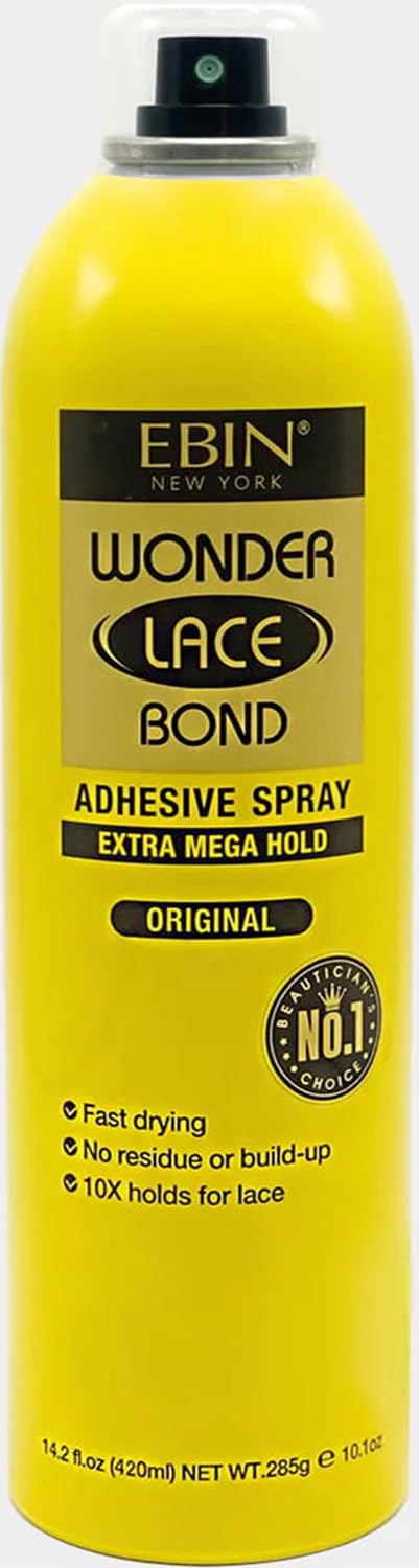 Ebin New York Wonder Lace Bond Adhesive Spray Extra Mega Hold Original 14.2 fl.oz/420 Ml