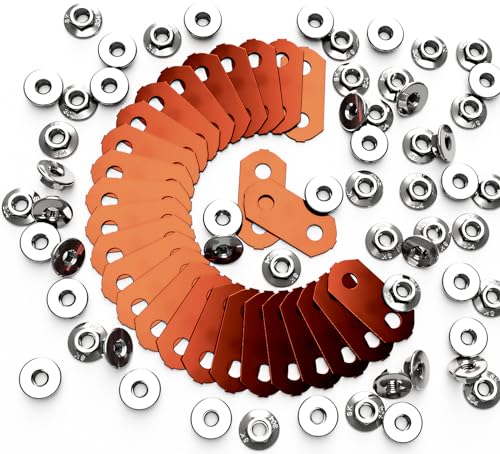 Hybrid Battery, Polished Copper Bus Bars & SS Wide Flange Hex Nuts set (for 28 modules)