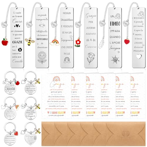 Tenare 6 Set Idee Regalo Insegnanti Include 6 Segnalibri Maestra