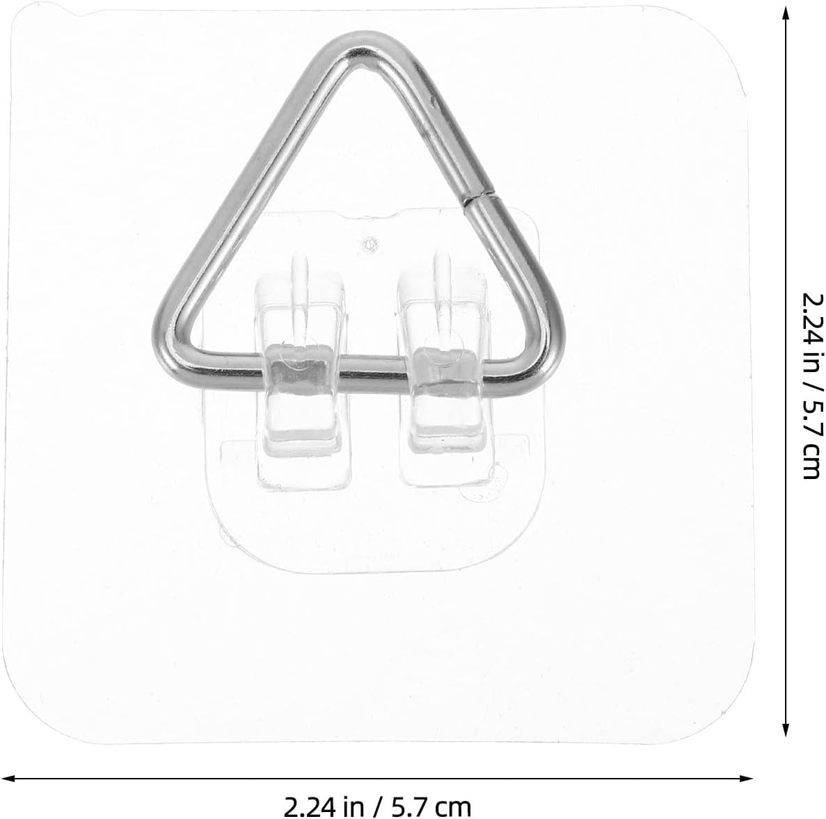 20pcs Adhesive Hangers for Plates - Transparent Self-Adhesive Plate Hangers Decorative Wall Frame Holders Vertical Frame Mounts for Displaying Max Load 4 Lbs