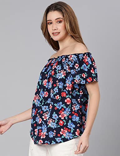 Image of oxolloxo Gurff Floral Print Off-Shoulder Women top