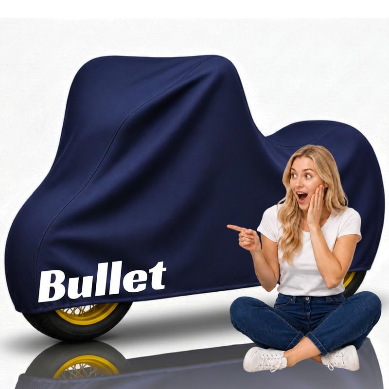 Image of Loving Ultra 100% Waterproof Bike Body Cover for RE Bullet 350 Bike Cover for Rain & Dust| Dustproof & Scratch Resistant | Two Wheeler Covers with UV & Heat Resistant | All Weather Protection