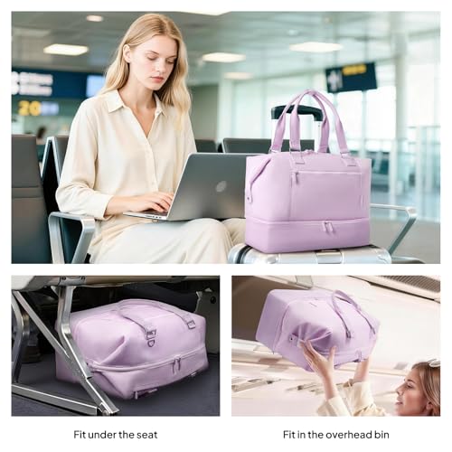 Image of TOPEAST Travel Duffle Bag, Weekender Bags for Women with Shoe Compartment