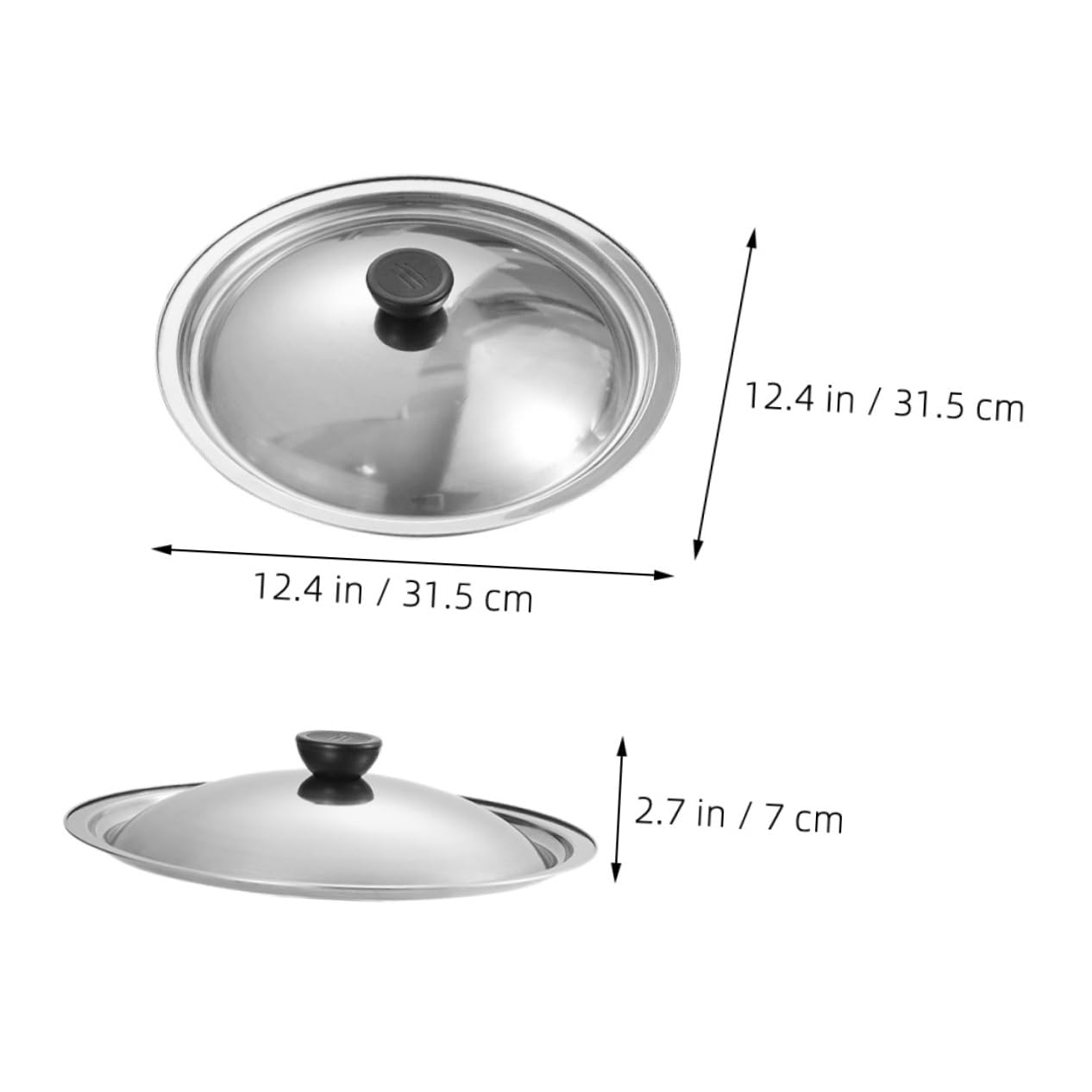 2piezas Tapas De Ollas De Acero Inoxidable Tapa Para Ollas y Sartenes De Repuesto Agarre De Para Cocinar