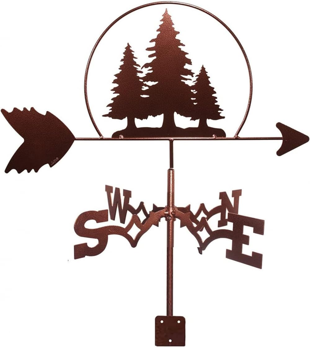 TAXXII Weather Vane,Metal, Stainless Steel for Outdoor Iron Roof Garden Yard Decoion Weathercock Wind Direction Indicator Measuring Tool
