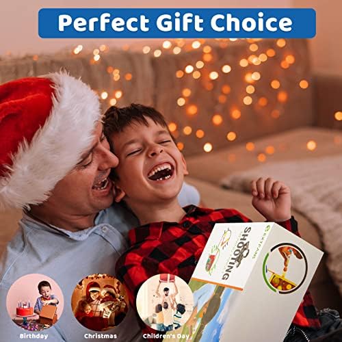 EXTFANS Shooting Games Toys for 6-15 Year Old Boys Girls, Set with 2 Popper Guns and 24 Foam Balls, Zombie Moving Shooting Targets Gifts for Kids