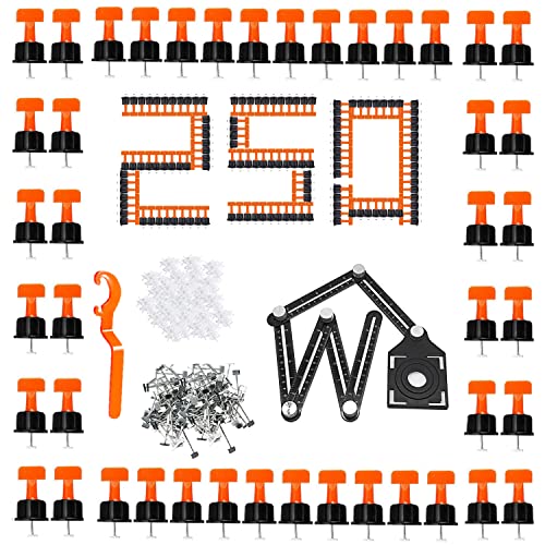 Suitedget Fliesen Nivelliersystem 250-teiliges Set