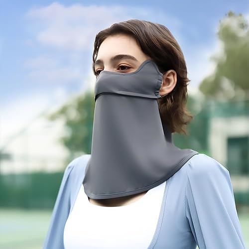 Miniatura 6 de OHRAIN Pasamontañas para el cuello con trabillas para las orejas, bufanda bandana UPF 50+ transpirable para mujeres y hombres