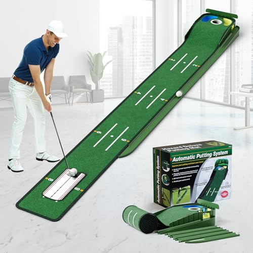 WildFun Golf Putting Green Matte mit Putting Gates und Putting Mirror für Männer, die Golfs zu Hause oder im Büro Spielen (Golf-Putting-Matte) WildFun Golf Putting Green Matte mit Putting Gates und Putting Mirror für Männer, die Golfs zu Hause oder im Büro Spielen (Golf-Putting-Matte)