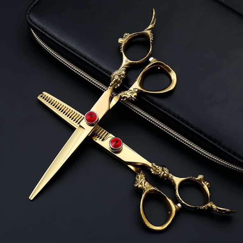 Professional Hair Cutting Shears, 6 inch Adjustable Screw Hair Cutting Scissors thinning Scissors Set,