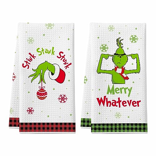 Homythe Weihnachten Küchentücher, 2 Pack Lustigen Urlaub...