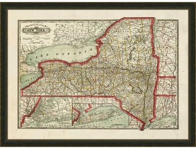 New York Framed Graphic Art