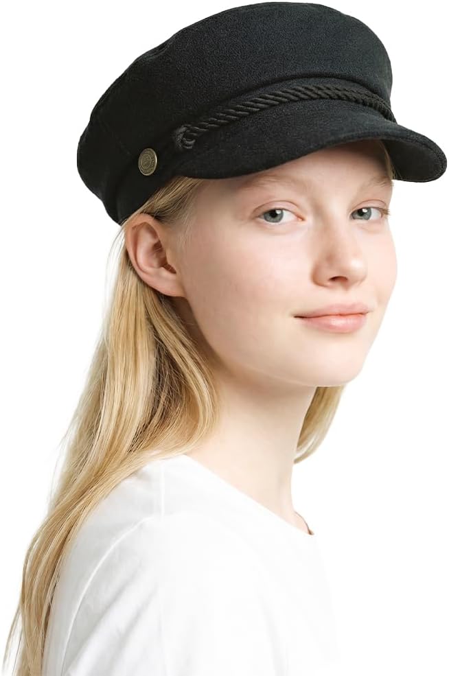 C.C Cotton Fisherman Cap for Women – Classic Fiddler Hat, Lightweight Breathable Cotton, Trendy Greek Fisherman Style