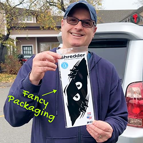 Stickios Car Decals - Funny Monster Sticker For Cars, Trucks, Dents & Sports Cars - Large Black Vinyl Bumper Sticker Made In Usa - Shredder (11X4.25 Inches) #TOP1