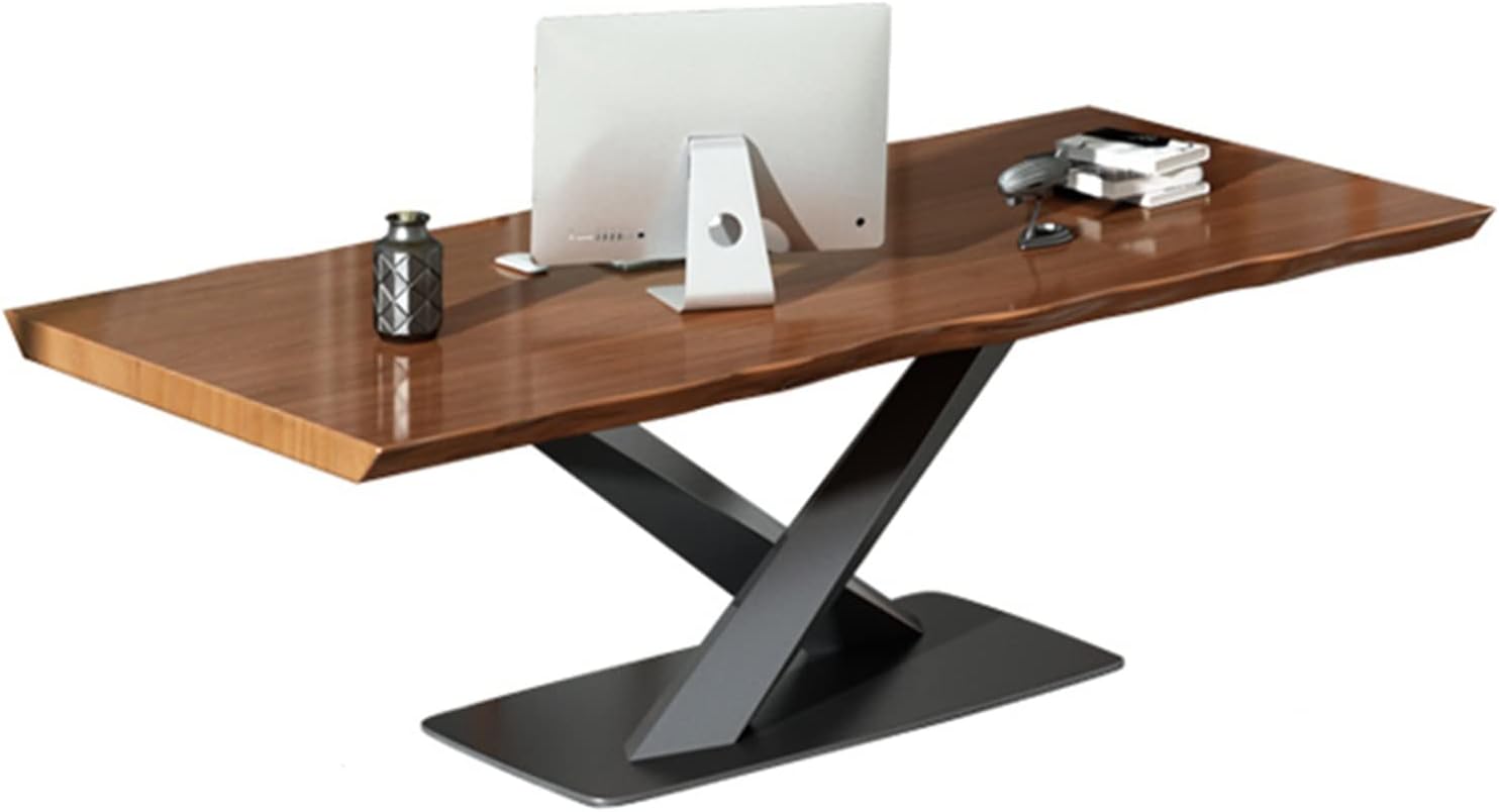Computer Desk Modern Fashion Solid Wood Office Computer Desk, Office Boss Desk Conference Table Living Room Bedroom Writing Desk Game Table, Easy Installation (Size : 160x70x75cm)
