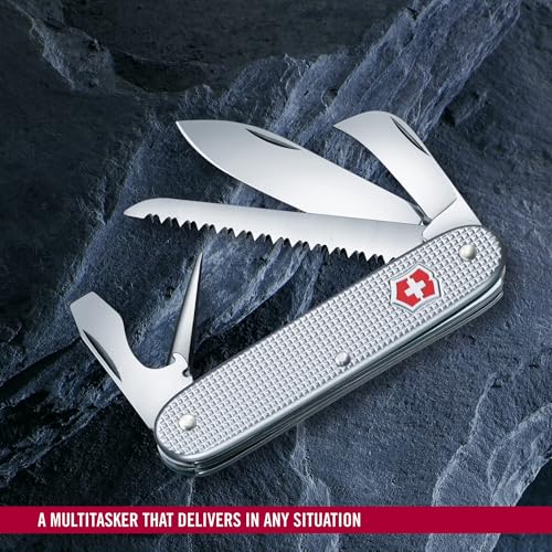 Victorinox Swiss Army 7 Alox, Navaja Multiuso Suiza, Cuchillo bolsillo, Regalo, 7 Funciones, Hoja grande, Destapador
