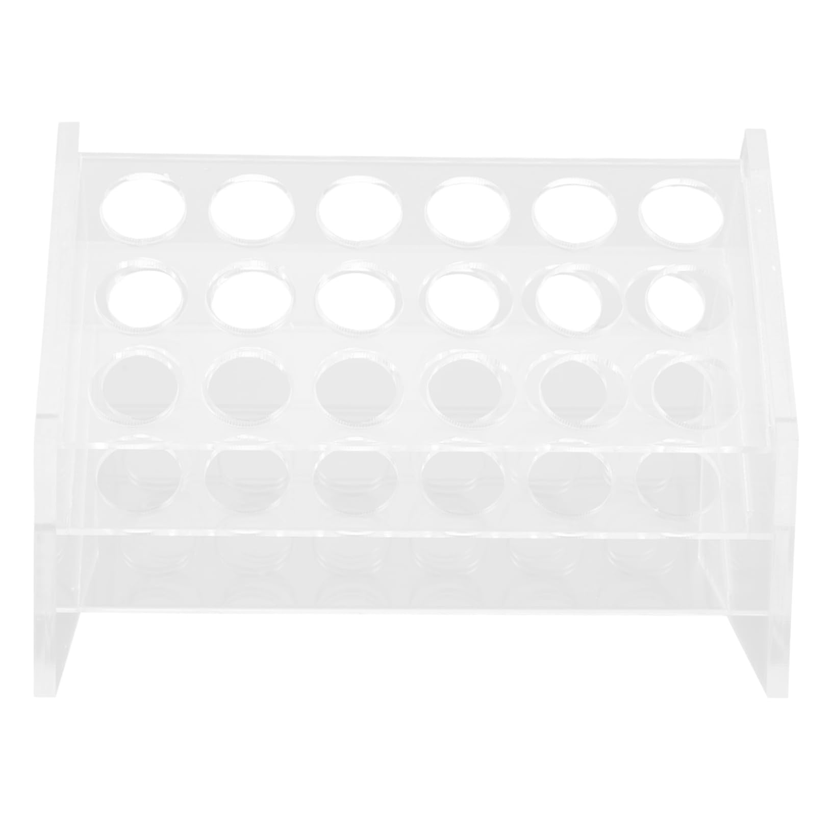 NAMOARLY Lab Test Tube Holder Slant Rack 18 Wells Glassware Storage for Chemistry Laboratory