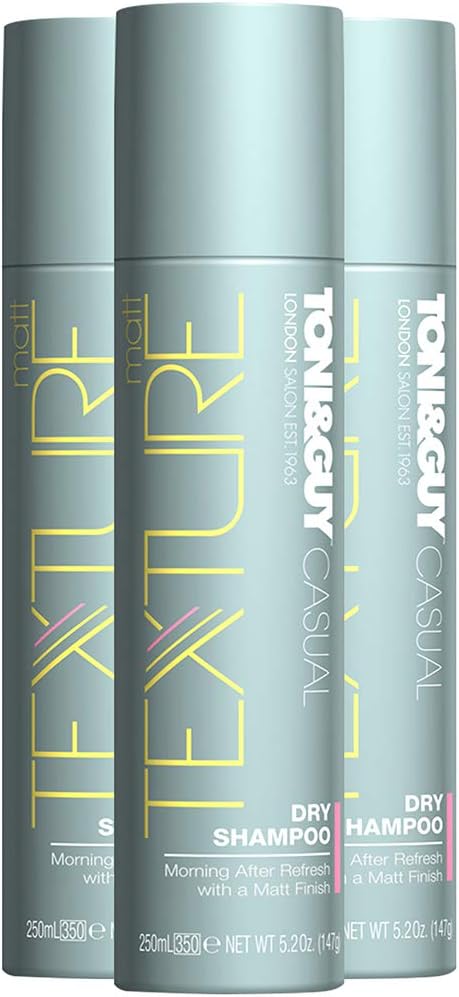Toni & Guy Casual Matte Texture Dry Shampoo, 5.2 Ounce (Pack Of 3)