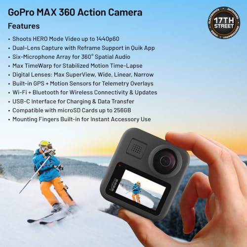 GoPro MAX 360 Action Camera 5.6K30, Rechargeable Enduro Battery & 32GB Kit - image 3