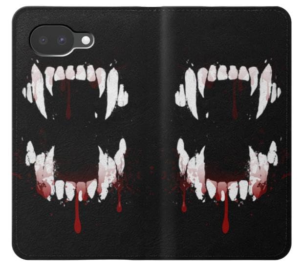 Etui flip housse cuir Google Pixel 10a motif vampire - 3