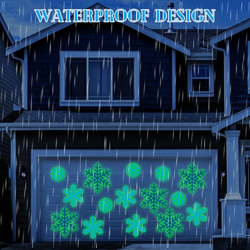 Cinnvoice 15 Pcs Luminous Garage Door Magnets Glow in the Dark Large Garage Door Magnets Magnetic Decorations Refrigerator Fridge Cruise Kitchen Decor(Snowflake) by Cinnvoice - Image 6
