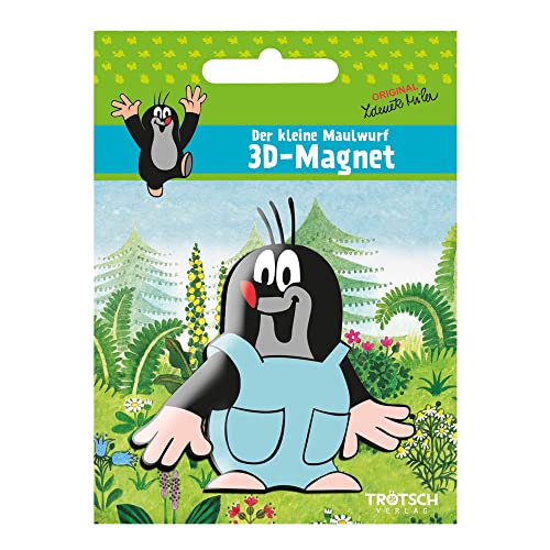 Trötsch Der kleine Maulwurf 3D Magnet mit blauer Hose: Magnet für...