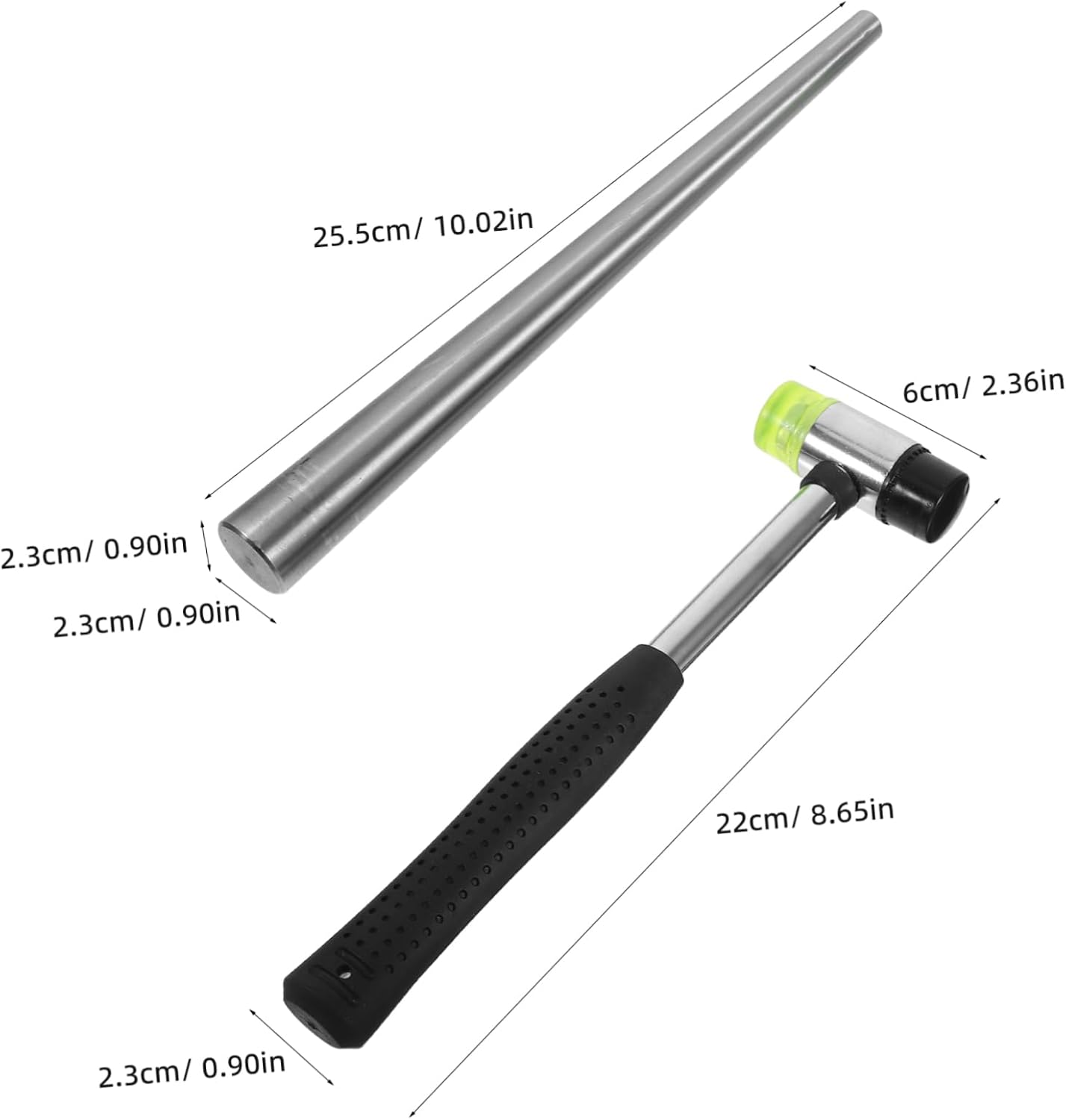 PRETYZOOM Ring Mandrel Sizer Set Adjustable Plastic Mallet Stainless Steel Jewelry Resizing Tool for Repairing Jewelry DIY Ring Adjuster