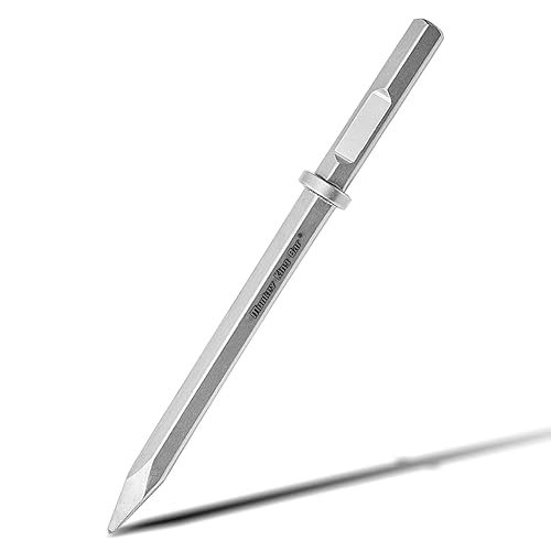 Monkey King Bar- Brocas de cincel hexagonal de 20 pulgadas de largo, cincel de punta tora, martillo hexagonal redondo y martillo estriado de acero