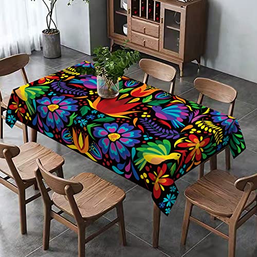 Hafangry Rectangle Mexican Table Cloth Mexico Cinco De Mayo Decoration Fiesta Party Day Of The Dead Table Cover Home Dining Room Kitchen Decor-60×84 Inch #TOP3
