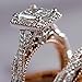 CZCLMLT 18K gold-plated color separation sparkling zircon ring fashion women's ring three-piece luxury engagement ring eternal diamond wedding ring (9)