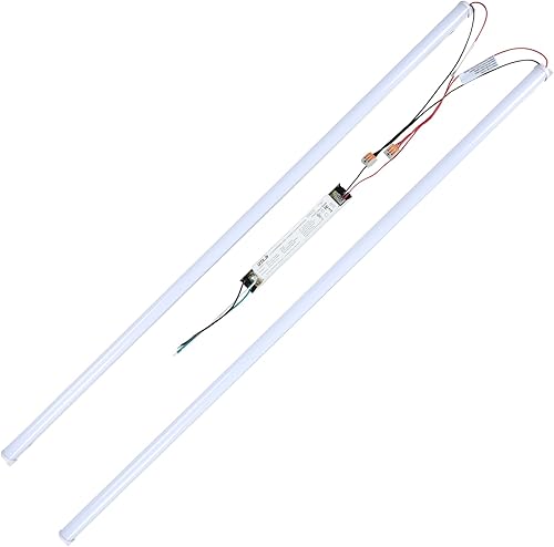 Miniatura 1 de Kit de reacondicionamiento de tira magnética LED de 4 pies, tubo LED de 48 pulgadas, montaje magnético de 40 W, blanco frío de 4000 K, regulable de