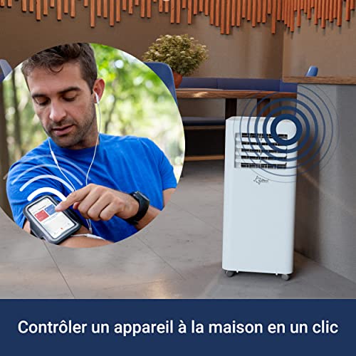 suntec climatiseur mobile coolfixx 2.6 eco r290 climatiseur portable, déshumidificateur, ventilateur, minuterie programmable, télécommande, 9000 btu/h, 2.6 kw