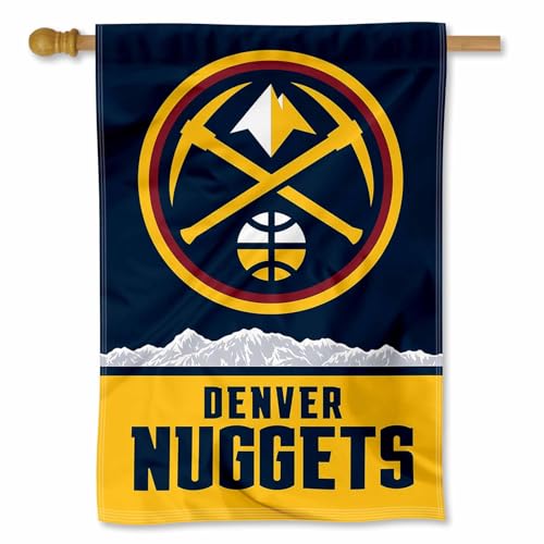 Denver Nuggets Pickaxe Logo Double Sided House Banner Flag