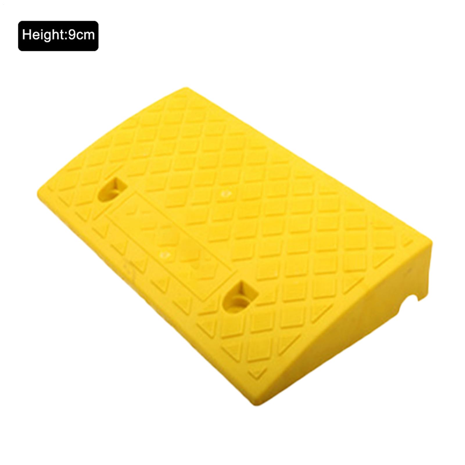 Rampa para bordillos, portátil, para silla de ruedas para coche, moto, silla de ruedas, andador, negro/amarillo, 50 × 22 × 5 cm/50 × 27 × 9 cm (rampa de acceso para la cuna, rampa de umbral de puerta
