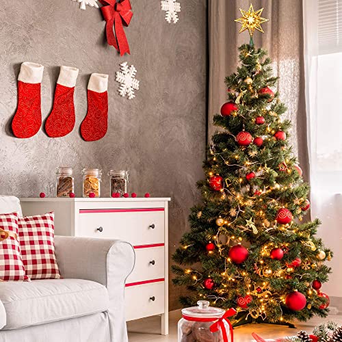 Luces de árbol de Navidad de doble cara con 8 puntos brillantes e iluminación interior de 120 V 6
