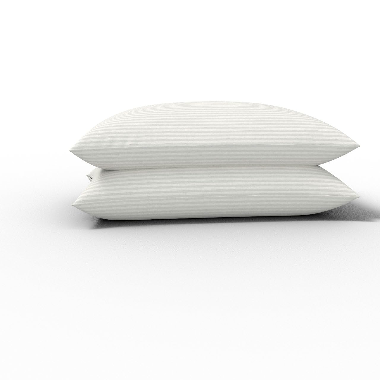 ARLINENS Stripe Pillows 2 Pack Hotel Quality Side Sleeper Bounce Back Stripe Pillow Hollow Fibre Stuffed Anti-Allergy Pillows Standard Size 74x48cm