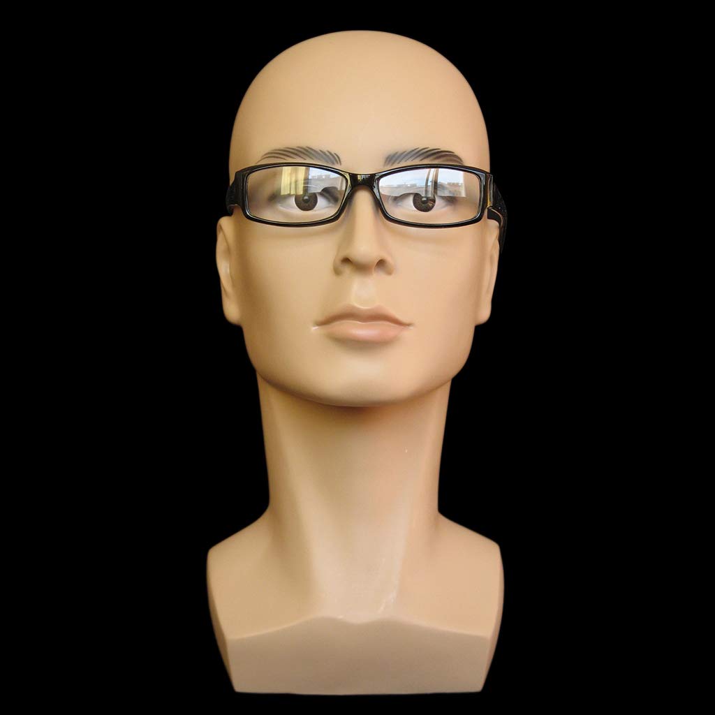 Schaufensterpuppe Kopf Mannequin Kopf aus Glasstahl Brillenständer Perückenständer