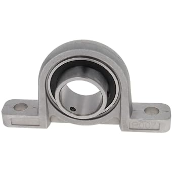 Othmro 1Pcs KP007 flanged Pillow Block Bearing, 35mm Bore Diameter, Bearing Steel + cast Iron Set Screw Lock