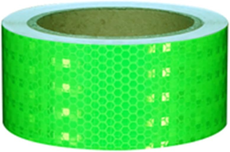 Caution Tape, Reflective Tape,Outdoor Safety Tape, Reflective Warning Tape Night Safety Sticker,for Floor Marking, Trailers, Trucks, Cars, Boats(Grass Green,10m)