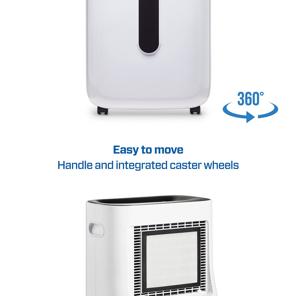 Clean Air Optima CA-705 Smart - 2 en 1: Deshumificador y purificador de aire - Ideal para 50 m²/125 m³ - Rendimiento hasta 16 litros/día