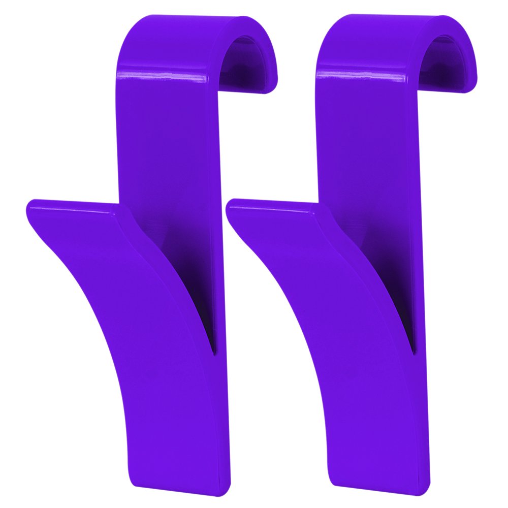 MSV Hook for towel dryer 2 pcs. in purple, Fabric, 6.4 x 9.8 x 2.5 cm