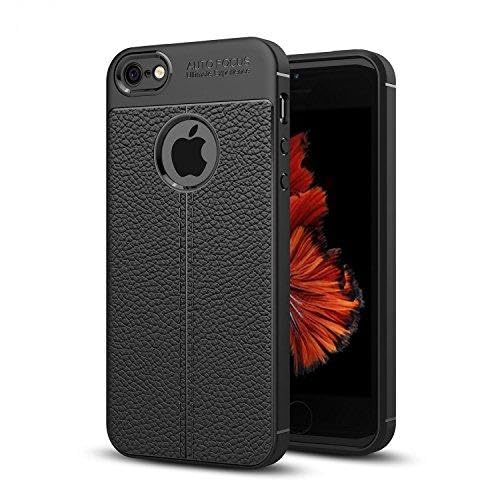 BOUNCEBACK iPhone 5 / 5s / SE Shock Proof Leather Pattern Armor Soft Back Case/Cover - Matte Black (B07657QD6Z) Amazon Price History, Amazon Price Tracker